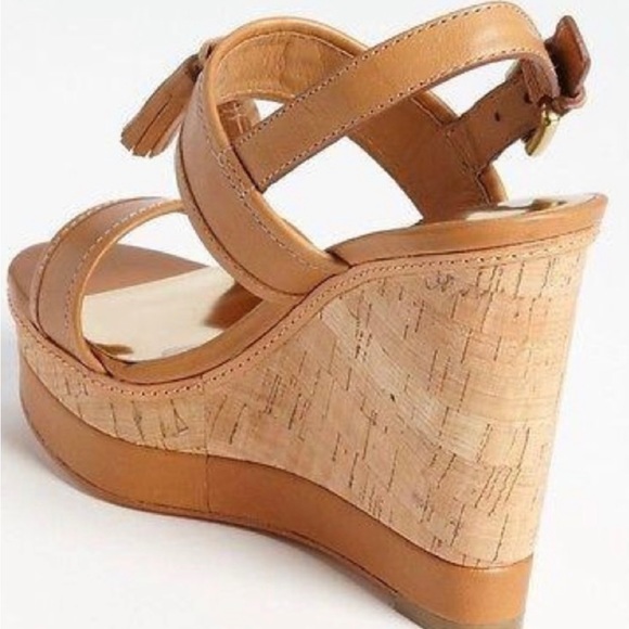 Coach Guileietta Leather and Cork Platform Sandals - Picture 2 of 13